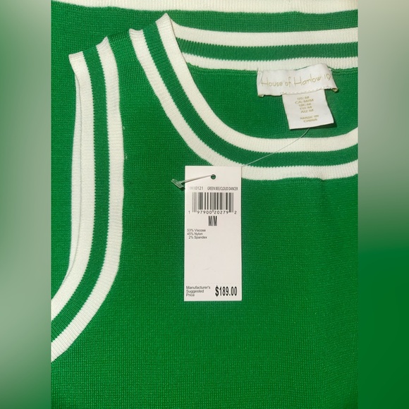 House of Harlow 1960 Knit Skirt Set in Green Size M NWT - Picture 2 of 5